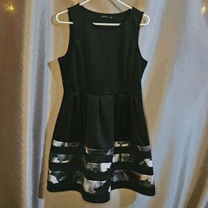 Apt. 9, Black, Multi-color, Dress, Size: L